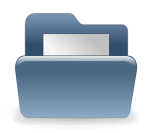 Open Blue Folder Clip Art